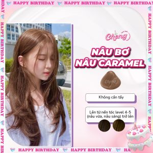 Thuốc Nhuộm Tóc Màu NÂU CARAMEL - NÂU BƠ Không Tẩy