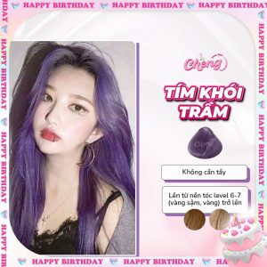 Thuốc Nhuộm Tóc Màu TÍM KHÓI TRẦM Không Tẩy