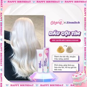 (ĐỘC QUYỀN) DẦU GỘI TÍM ZIEMLICH, Dầu Gội Khử Vàng, Giữ Màu Cho Tóc Nhuộm Sáng, Tóc Tẩy