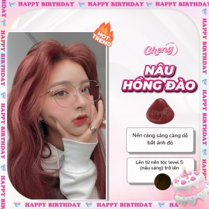 Thuốc Nhuộm Tóc Màu NÂU HỒNG ĐÀO Không Tẩy