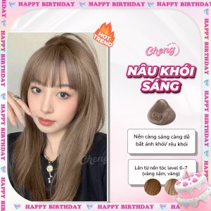 Thuốc Nhuộm Tóc Màu NÂU KHÓI SÁNG Không Tẩy