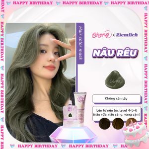 Thuốc Nhuộm Tóc Màu NÂU RÊU Không Tẩy