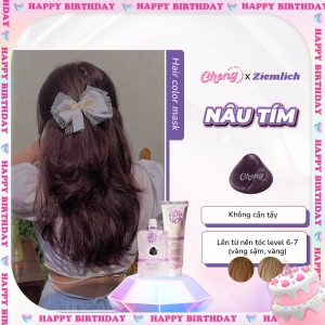 Thuốc Nhuộm Tóc Màu NÂU TÍM Không Tẩy