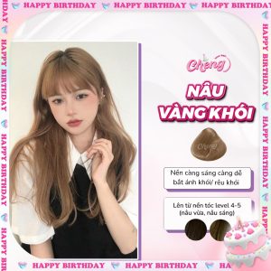 Thuốc Nhuộm Màu NÂU VÀNG ÁNH KHÓI Không Tẩy