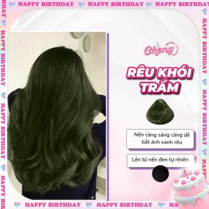 Thuốc nhuộm tóc RÊU KHÓI TRẦM Không Tẩy