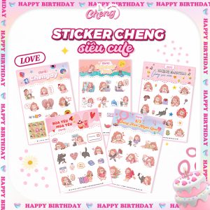 Sticker dán trang trí cute, lầy lội-Chenglovehair, Chenglovehairs