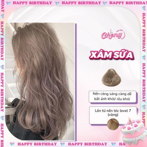 Thuốc Nhuộm Tóc Màu XÁM SỮA